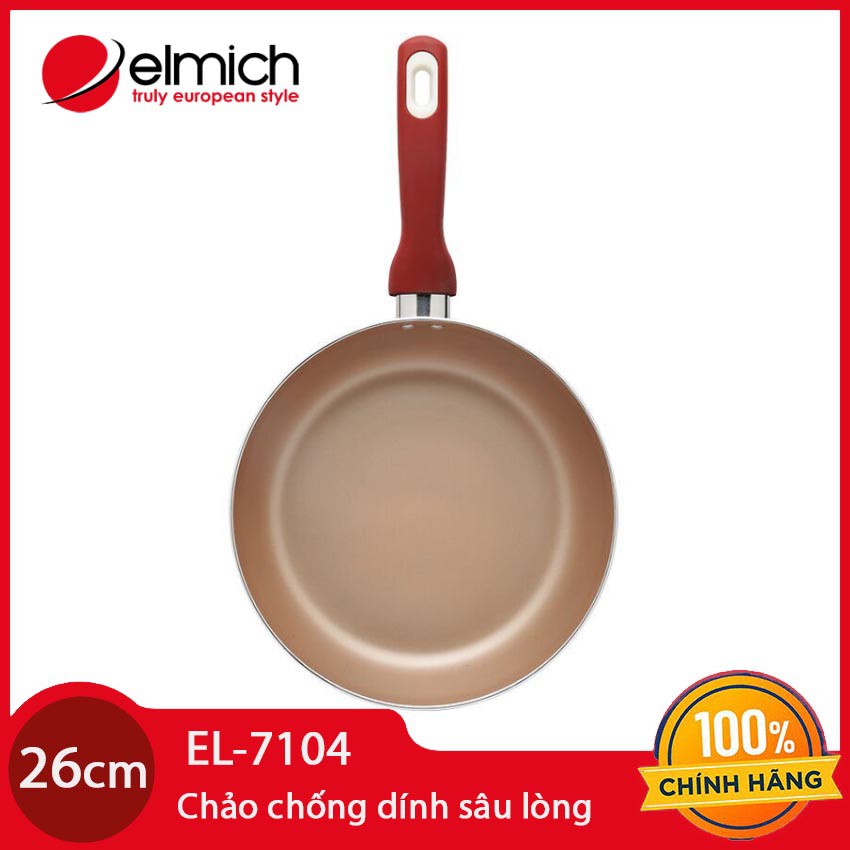 Chảo Nhôm Chống Dính Cao Cấp Đáy Từ Elmich EL7104 đường kính 26cm