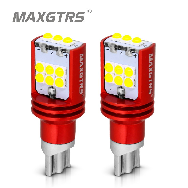 Set 2 Đèn Led MAXGTRS T15 921 W16W Wy16W Gắn Đuôi Xe Ô Tô