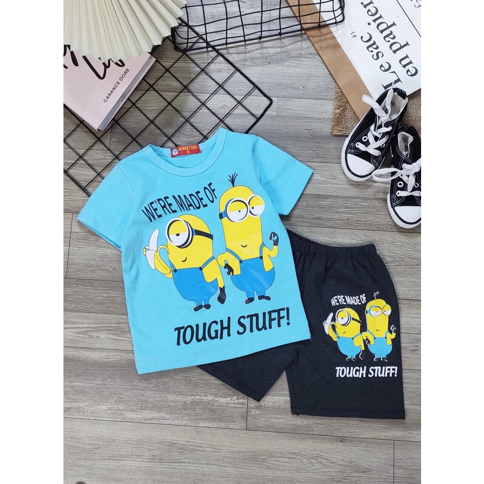 Bộ ngắn tay quần đùi cho bé thun cotton mịn đẹp mát size đại -Quần áo trẻ em-Pikakids