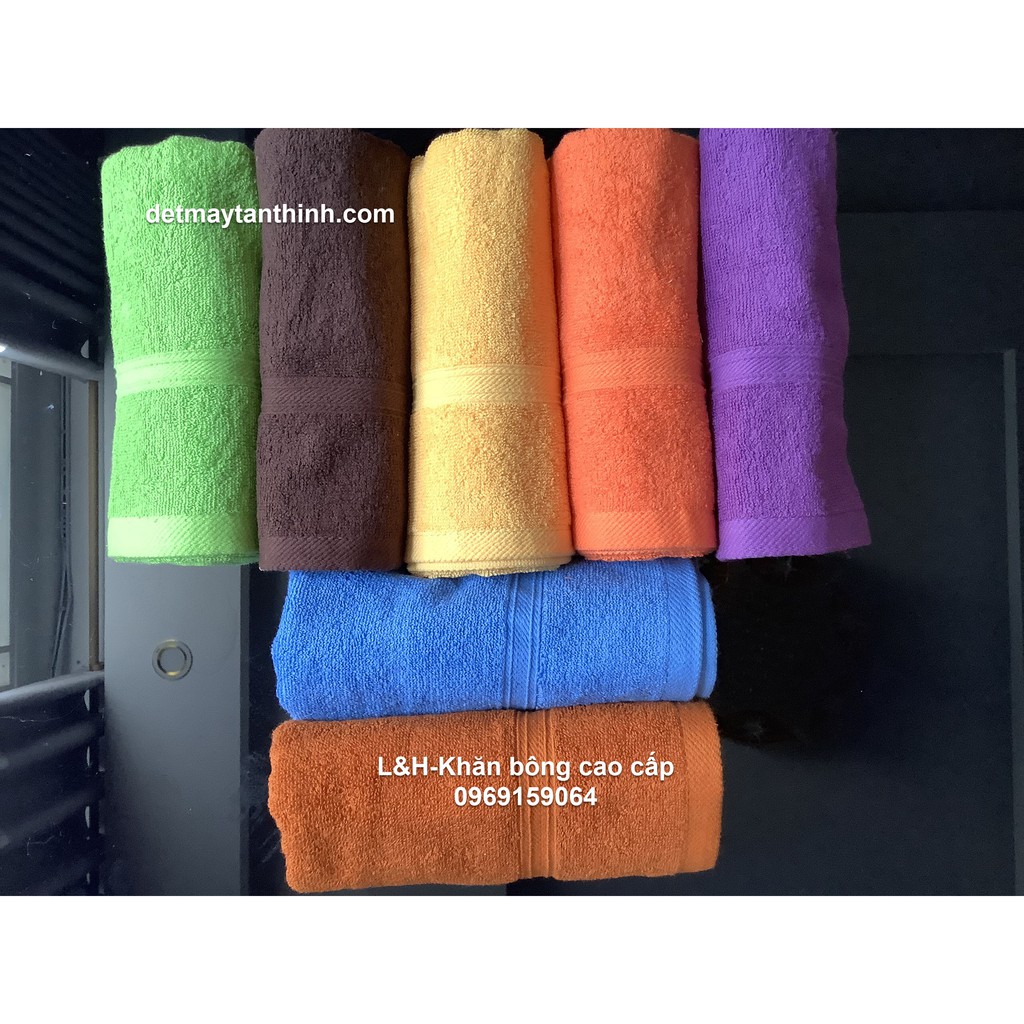 khăn lau đầu cotton, khăn lau tóc nhiều màu, kt 34*80cm