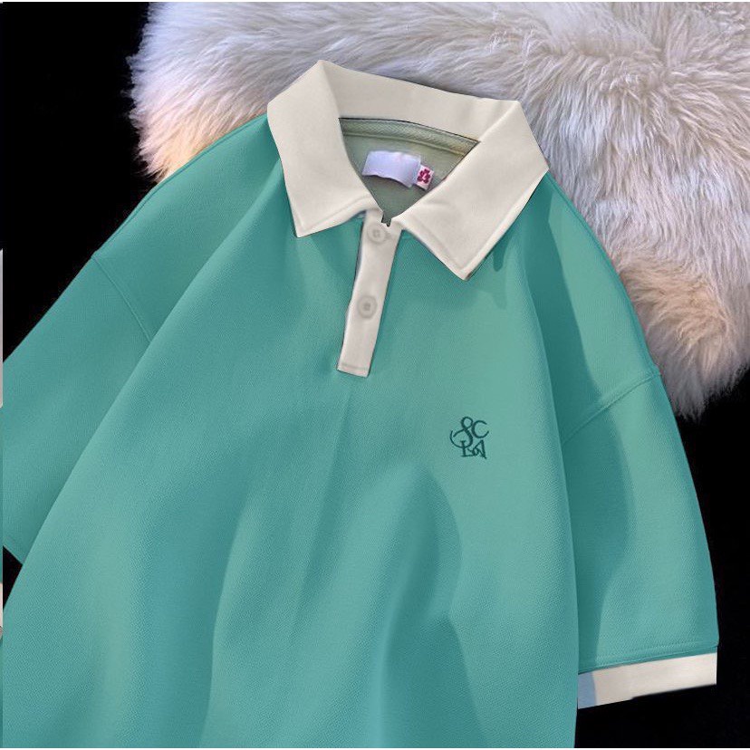 Áo polo form rộng nam nữ unisex - Áo cổ bẻ chất cotton cá sấu mềm và mát cực chất  tre trung nang dong