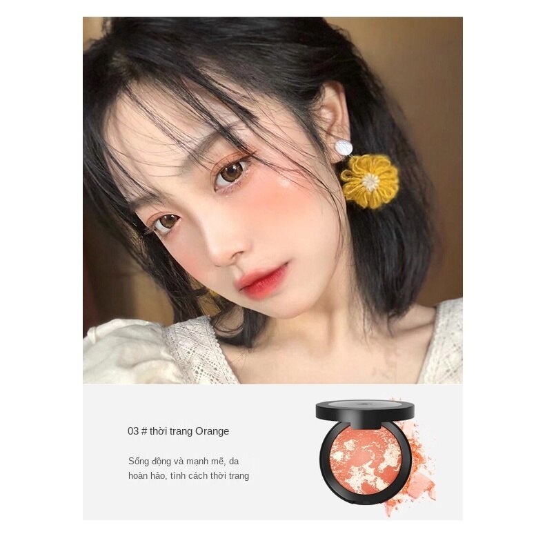 Hộp phấn má hồng thời trang SIVSAZ 3 màu tùy chọn kèm cọ 3.5g | BigBuy360 - bigbuy360.vn