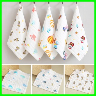 5 chiếc khăn mặt, khăn sữa sợi tre organic 6 lớp nhiều họa tiết cho bé trai bé gái sơ sinh - K6