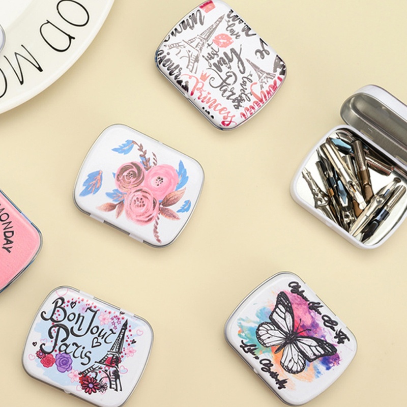 Hộp Thiếc Rỗng Mini Hình Chữ Nhật Bằng Kim Loại Đựng Bảo Quản Đồ Dùng