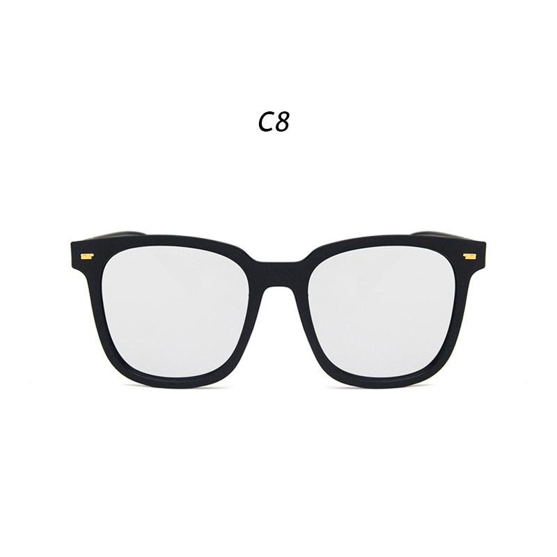 Kính Mát Gọng Vuông Chống Tia Uv Phong Cách Retro Cho Nam Và Nữ