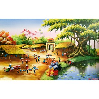 TRANH DÁN TƯỜNG 3D ĐỒNG QUÊ NHIỀU MẪU,TRANH LÀNG QUÊ DÁN TƯỜNG