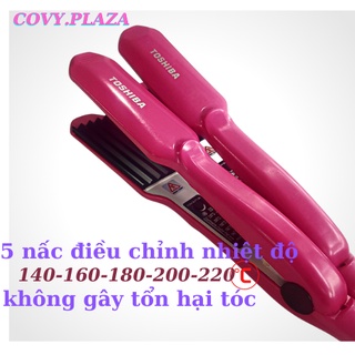 Máy kẹp,uốn,duỗi tóc,máy dập xù bản to TOSHIBA chính hảng