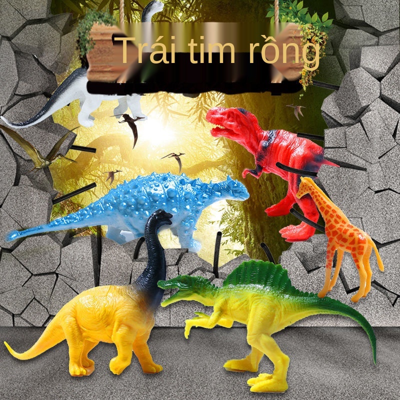 ✻Bộ đồ chơi khủng long trẻ em mô phỏng động vật ngoại cỡ hình bằng nhựa triceratops kid Tyrannosaurus rex boy