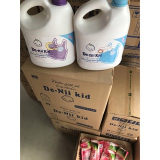 Nước GIẶT xả De-Nii kid can 3,8lit cho bé.và cả gia đình