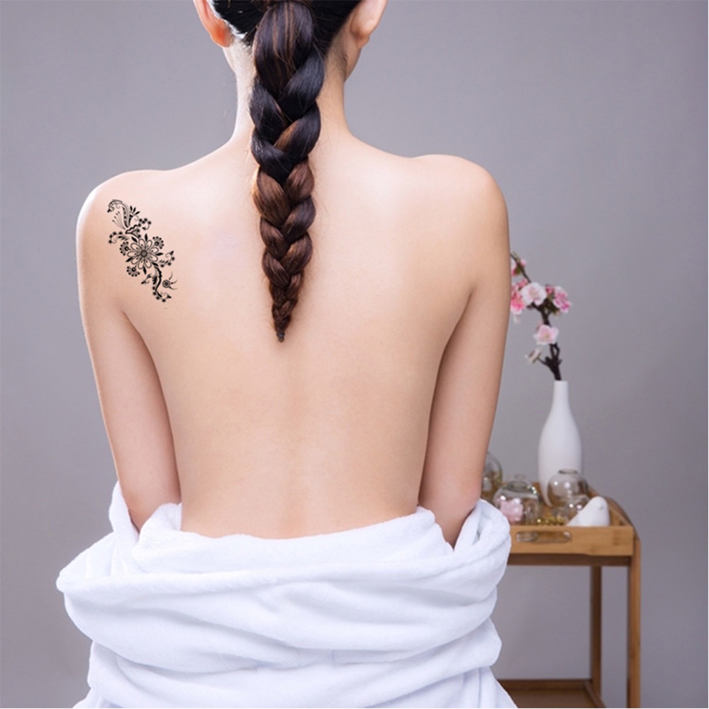 Bộ 12 hình xăm dán tạm thời nhiều màu sắc chống nước lâu trôi có thể tháo rời
