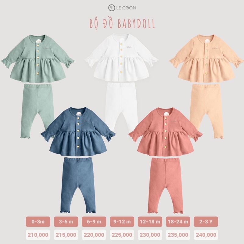 Bộ đồ babydoll Lecoon siêu mềm