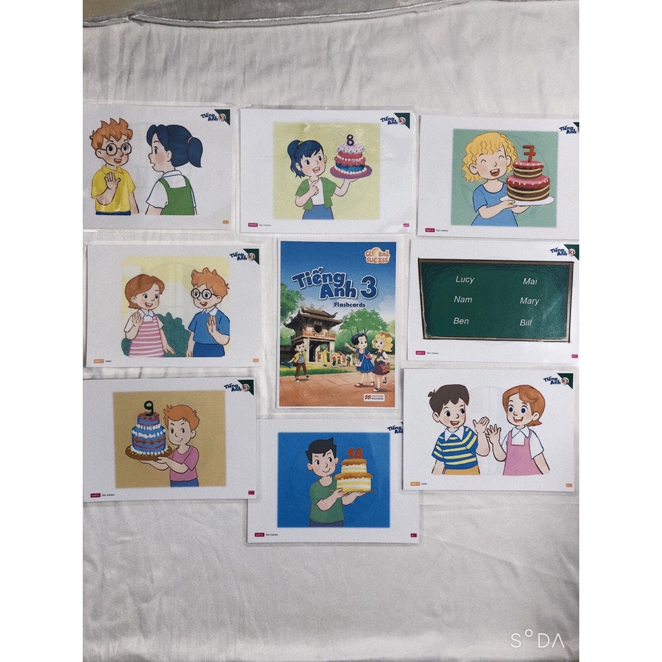 Bộ 192 Thẻ Flashcard tiếng anh lớp 3 Global Success