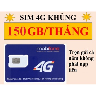 Sim Data (150GB/tháng), trọn gói cả năm không phải nạp tiền