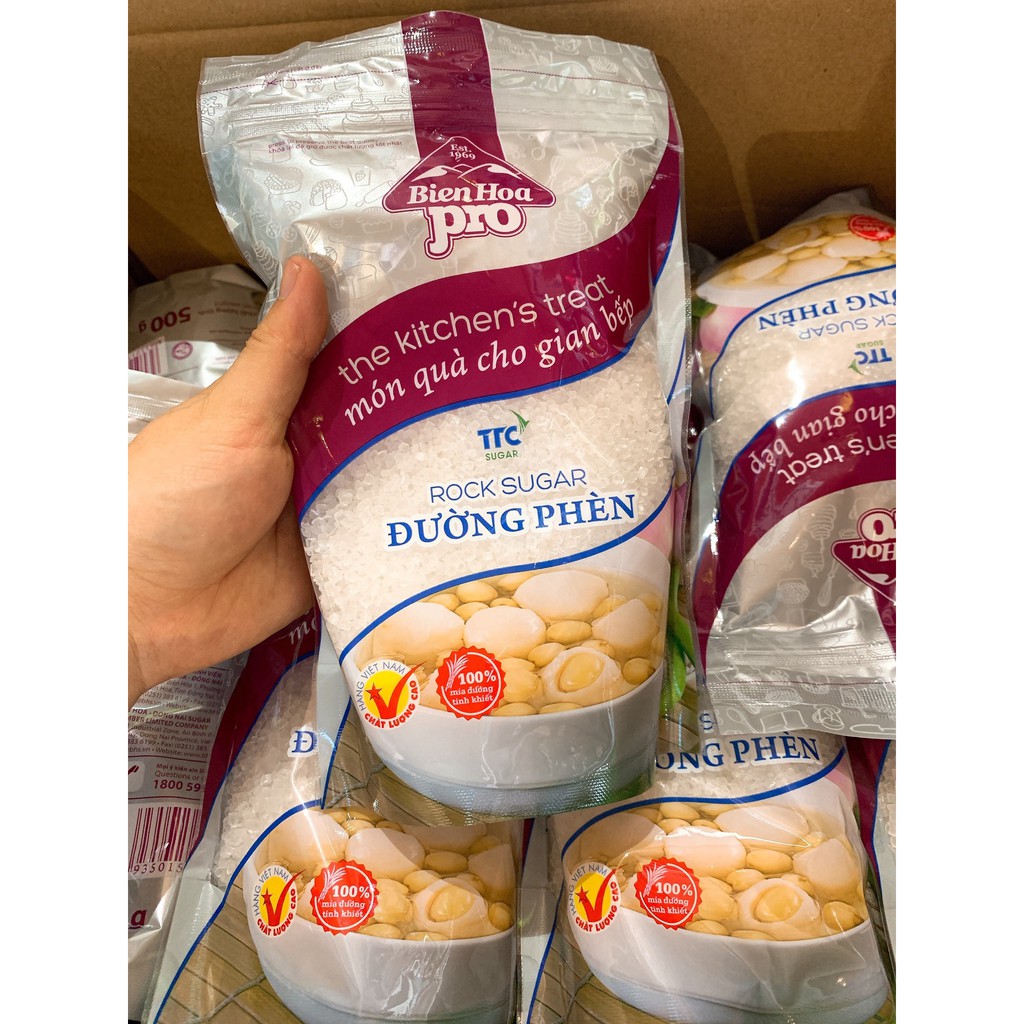 COMBO 5 GÓI ĐƯỜNG PHÈN BIÊN HÒA PRO - gói 500gr