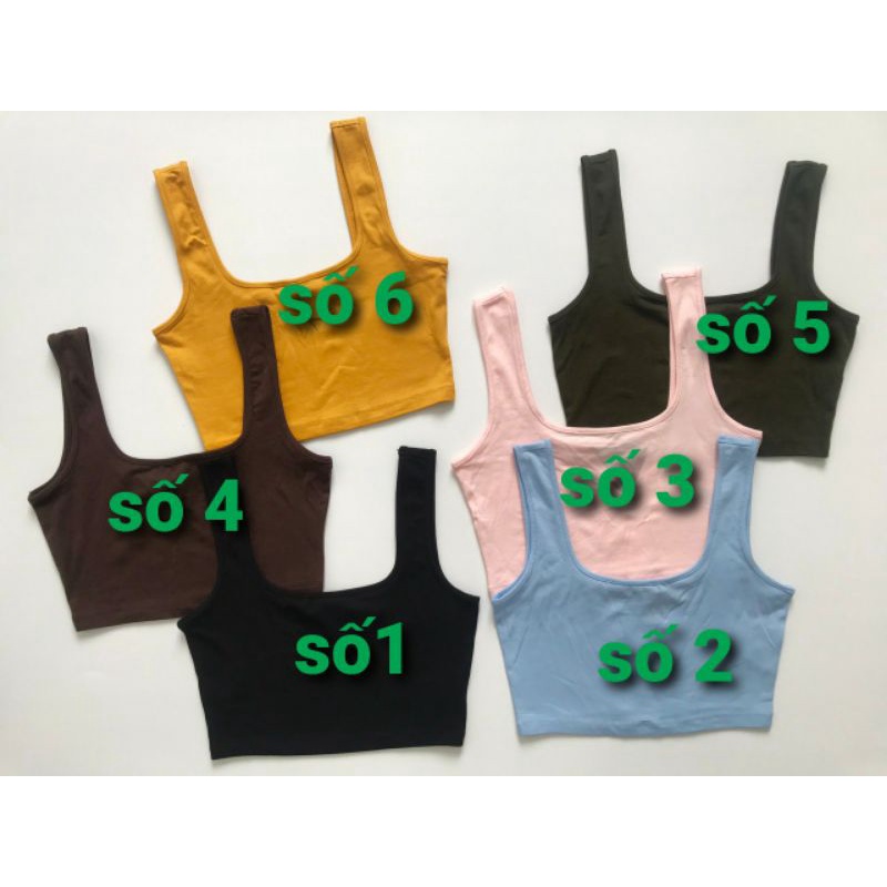 cổ vuông - Áo tank hai dây bản to F21