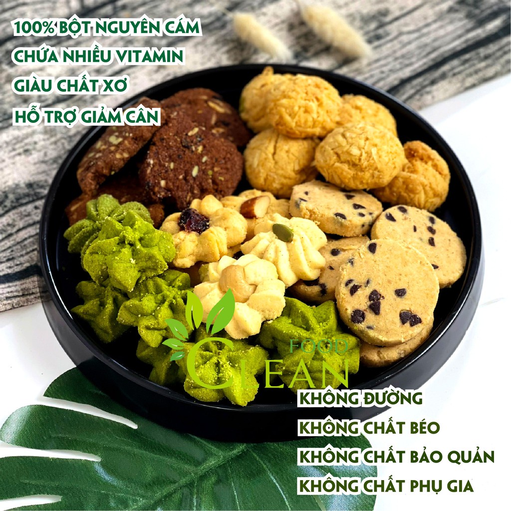 Bánh ăn kiêng cookies nguyên cám ONFOD mix 5 vị dành cho người tiểu đường, giảm cân, thực dưỡng, eat clean 250g