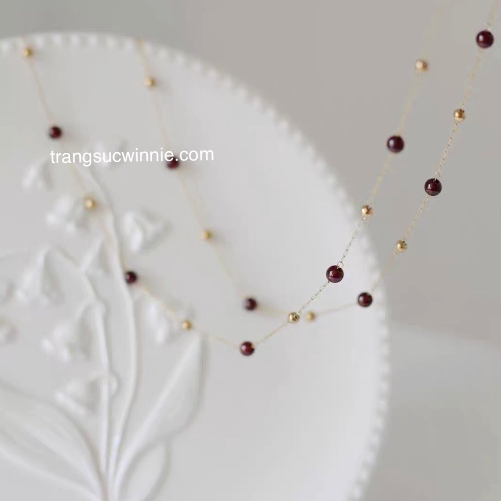 Dây chuyền nữ titan Garnet