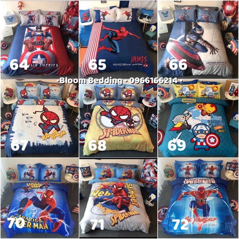 Set Chăn Ga Gối Cotton Disney 4 Món Cho Bé - Siêu nhân / Công chúa