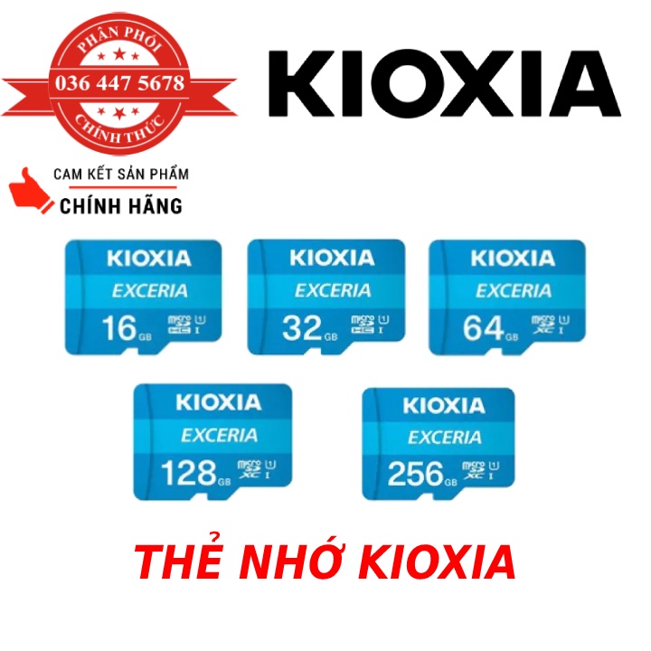 Thẻ nhớ MicroSD Kioxia Exceria Class 10 sử dụng cho camera, máy quay phim