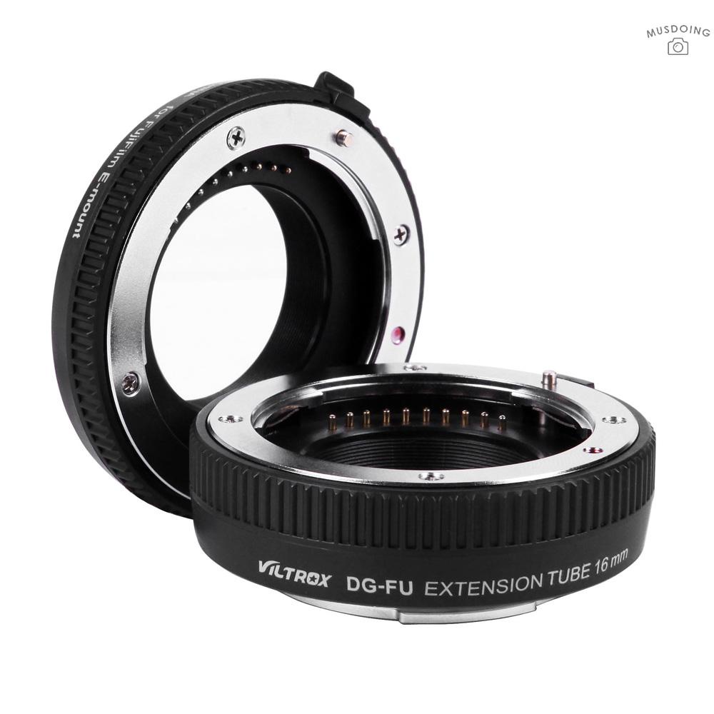 ღ  Viltrox DG-FU Auto Focus AF Extension Tube Ring 10mm 16mm Set Metal Mount for Fujifilm X Mount Macro Lens