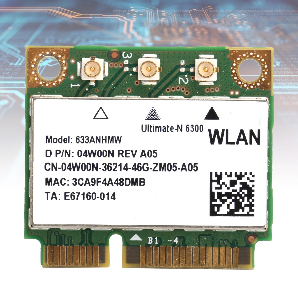 Card Wifi Không Dây Mini Pci-E 450m 2.4 / 5ghz Cho Laptop Asus Dell