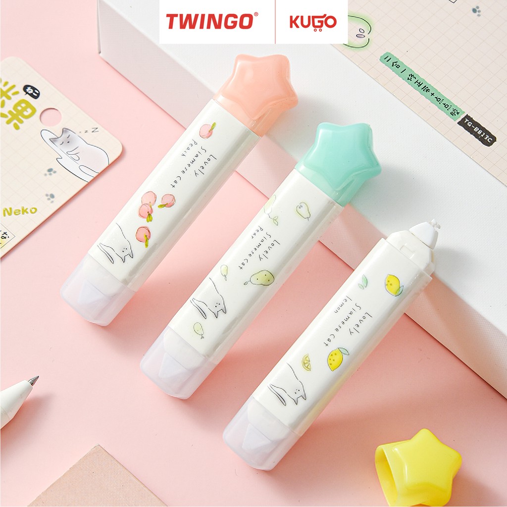 Bút xóa kéo hai mặt thiết kế nắp ngôi sao độc đáo TG-B813C