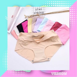 Quần lót nữ🍄[FREE SHIP]🍄Giảm 20k [QUAN LOT NU] QUẦN SU TRƠN ÉP LẠNH CO GIÃN MỀM MỊN KHÔNG ĐƯỜNG MAY LƯNG THẤP