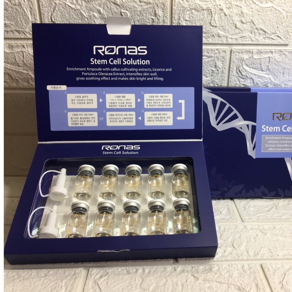 Tế bào gốc Ronas stemcell solution 1 hộp 10 lọ có tách lẻ