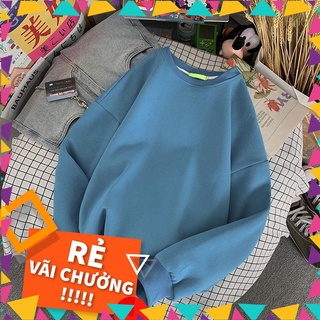 [Rẻ Vô Địch] ÁO SWEATER Basic Trơn Chất Nỉ Bông Thu Đông Dài Tay