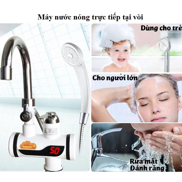 Vòi nước nóng lạnh, Máy làm nóng nước trực tiếp tại vòi QWater RX-02 làm nóng nhanh với 3 giây,