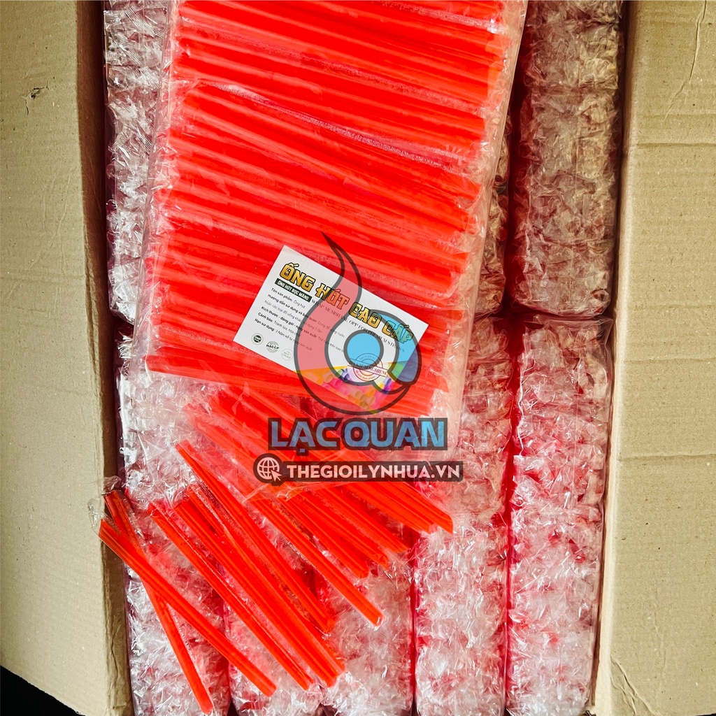 5kg ống hút bọc màng màu đỏ cao cấp, ống hút trân châu phi 12, ống hút đá xay phi 8, ống hút cà phê phi 6