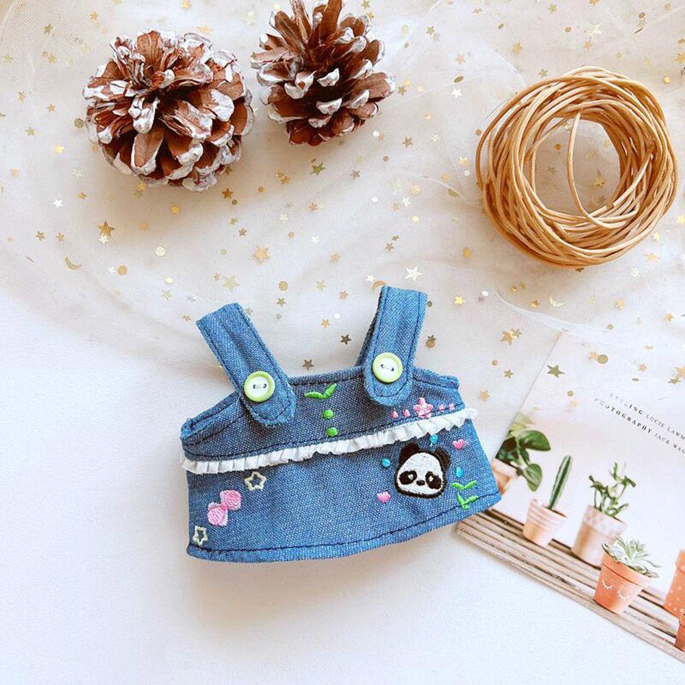 Đầm Yếm Denim Hình Gấu Trúc Xinh Xắn Cho Búp Bê