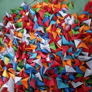 Combo 100 giấy xếp origami nhiều màu