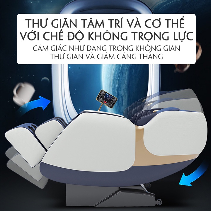 Ghế massage toàn thân Nhật Bản, Máy mát xa tooàn thân con lăn di động Silicon cao cấp Topsky M432
