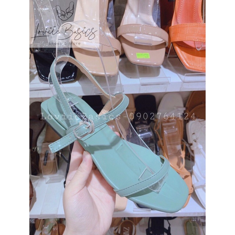 LOVIIE BASICS - GIÀY SANDAL NỮ ĐẾ BỆT THỜI TRANG QUAI MẢNH  ĐẾ NHIỄU 2 PHÂN - SANDA QUAI MẢNH ĐẾ NHIỄU  2 PHÂN - S200307