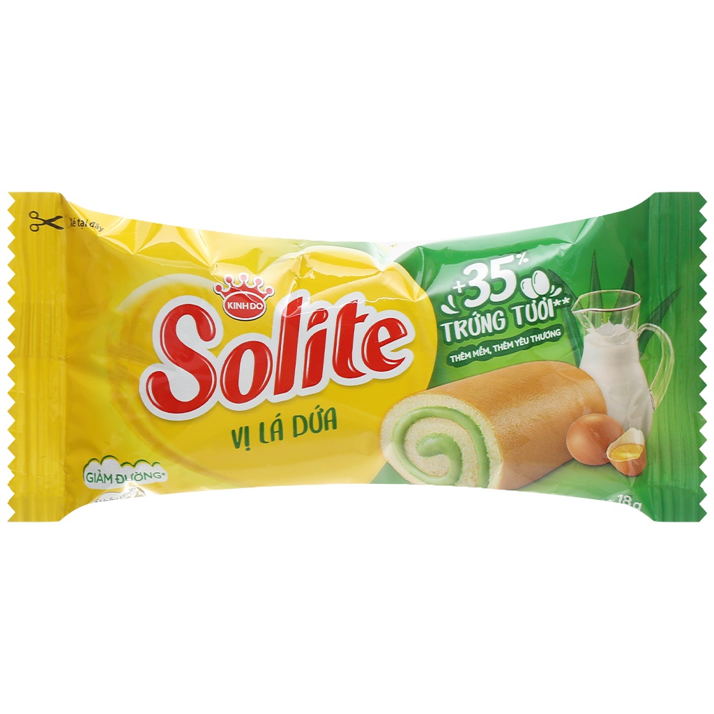 Bánh bông lan Solite hương lá dứa