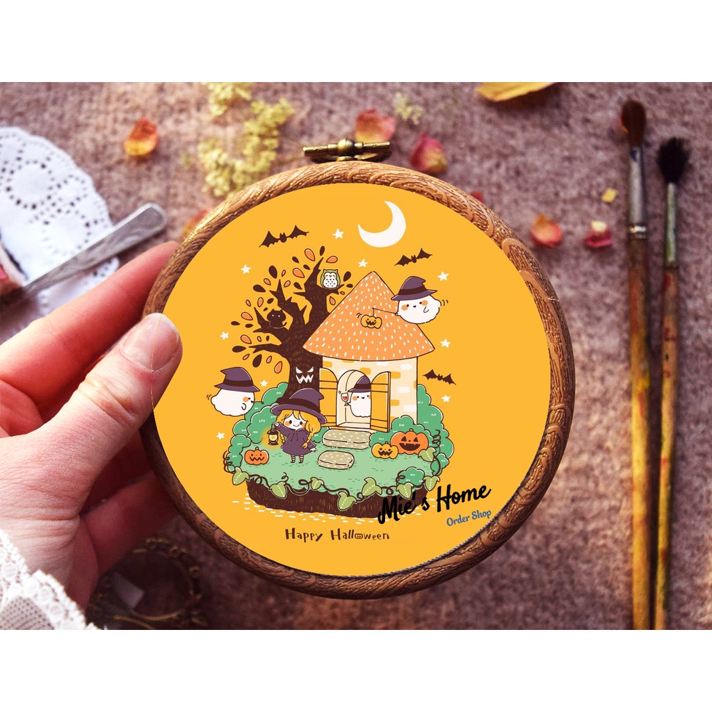 Bộ kit tập thêu dành cho bé hoạt hình mẫu dễ thương  tranh thê dễ làm cho bé- mie handmade