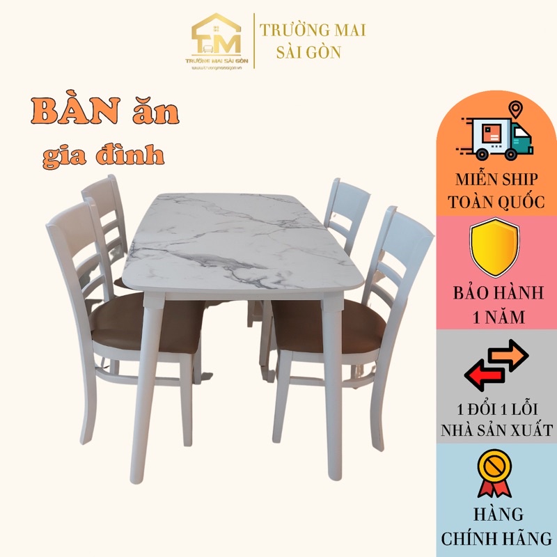 bàn ăn cabin thông minh giá rẻ gồm 4 đến 6 ghế ngồi chất gỗ chống ẩm cực tốt model hiện đại Trường Mai Sài Gòn