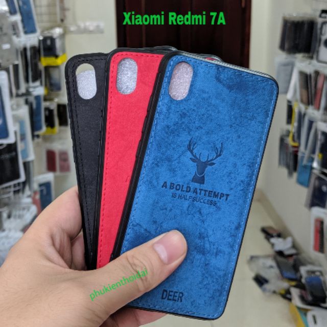 Ốp lưng Xiaomi Redmi 7A  FREESHIP Từ 50k chống sốc vải đầu hươu