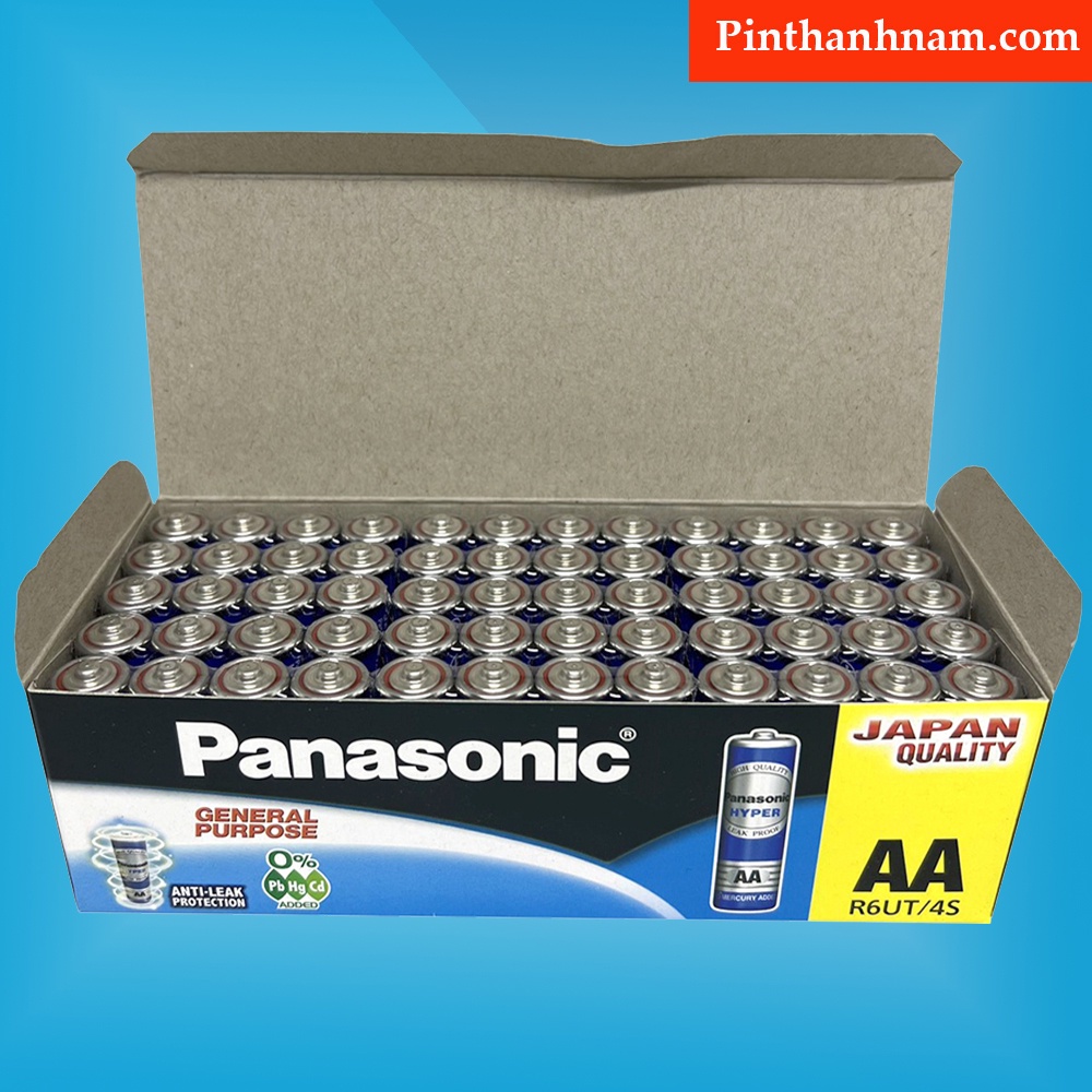 Hộp 60 viên pin AA Panasonic tiểu xanh chính hãng