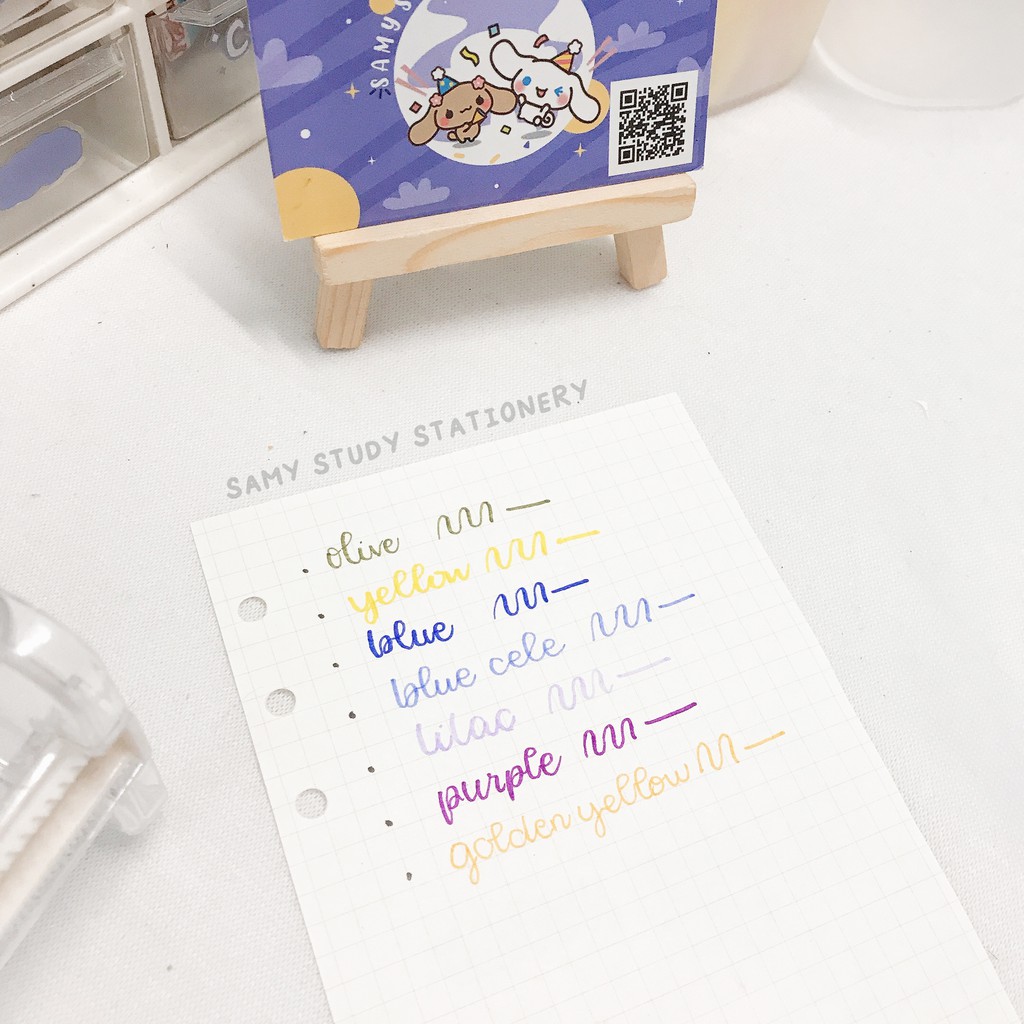 BÚT GEL MONAMI NHIỀU MÀU SẮC TRANG TRÍ SỔ TAY BULLET JOURNAL TAKE NOTE PLANNER VIẾT CALLIGRAPHY