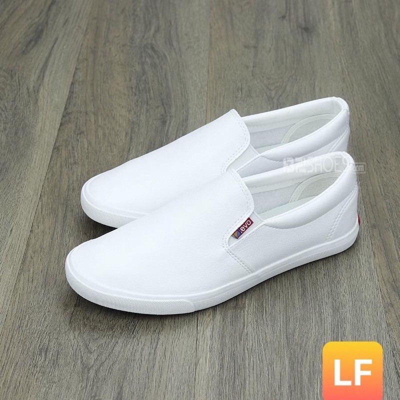 Giày lười nam trắng cao cấp LF ( kèm ảnh thật)