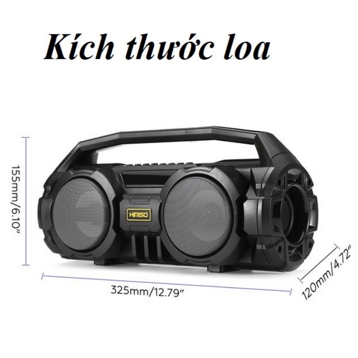 Loa Bluetooth Karaoke Bass Mạnh KIMISO KM-S1 - Tặng kèm Mic hát Karaoke - Lỗi đổi mới trong 7 ngày - bảo hành 1 năm