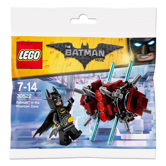 Lego UNIK BRICK DC 30522 Batman in the Phantom Zone Polybag Túi nhân vật Người dơi trong Super Heroes Siêu anh hùng.