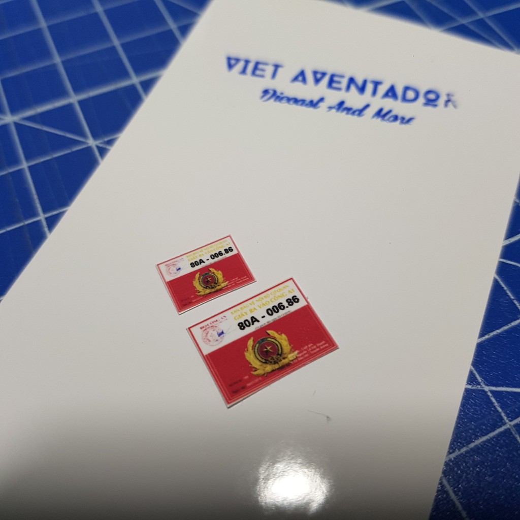 Tem đăng kiểm cho xe ô tô mô hình