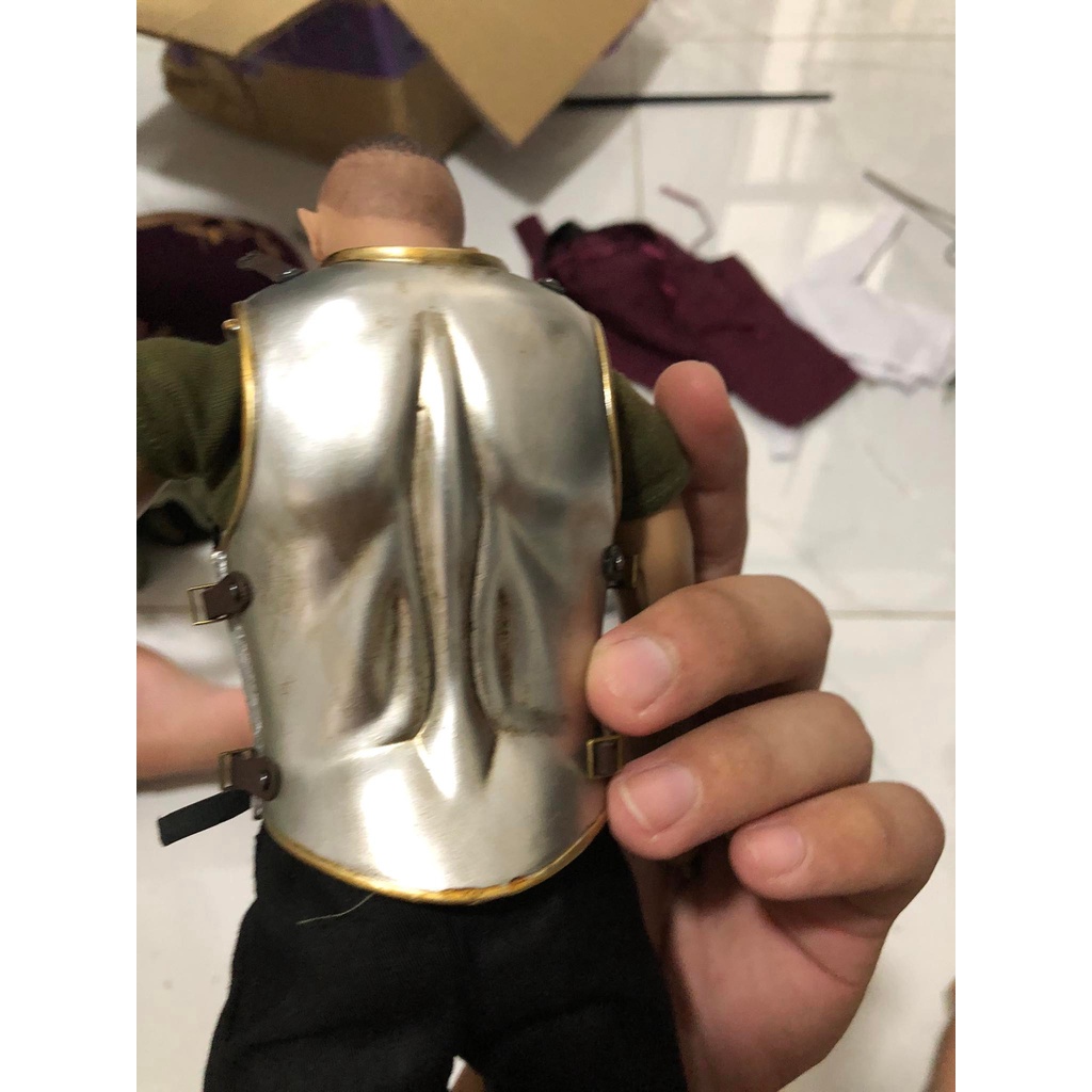 Mô hình giáp ngực viking la mã spatarn trắng để cus - custom figure