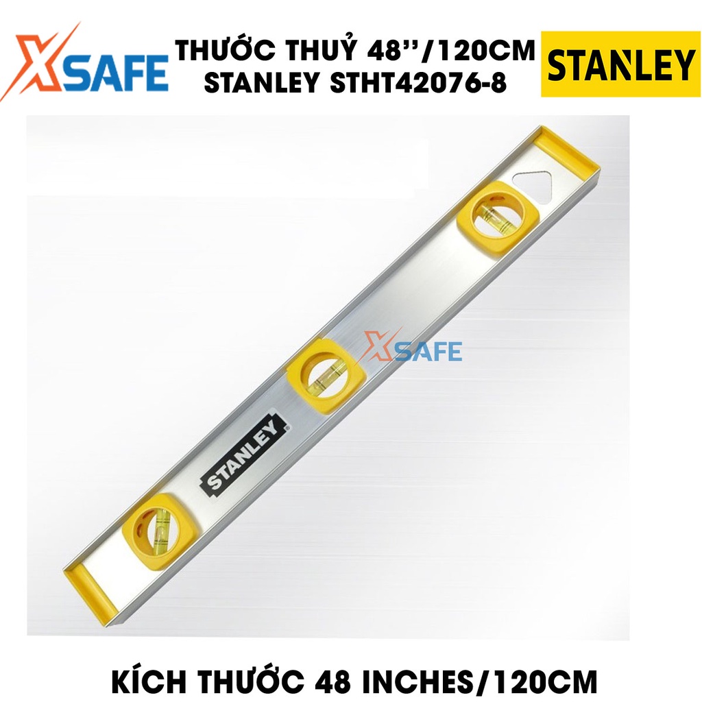 Thước thuỷ STANLEY thân nhôm cao cấp Thước cân bằng độ chính xác cao, 2 phương đứng nằm chính hãng