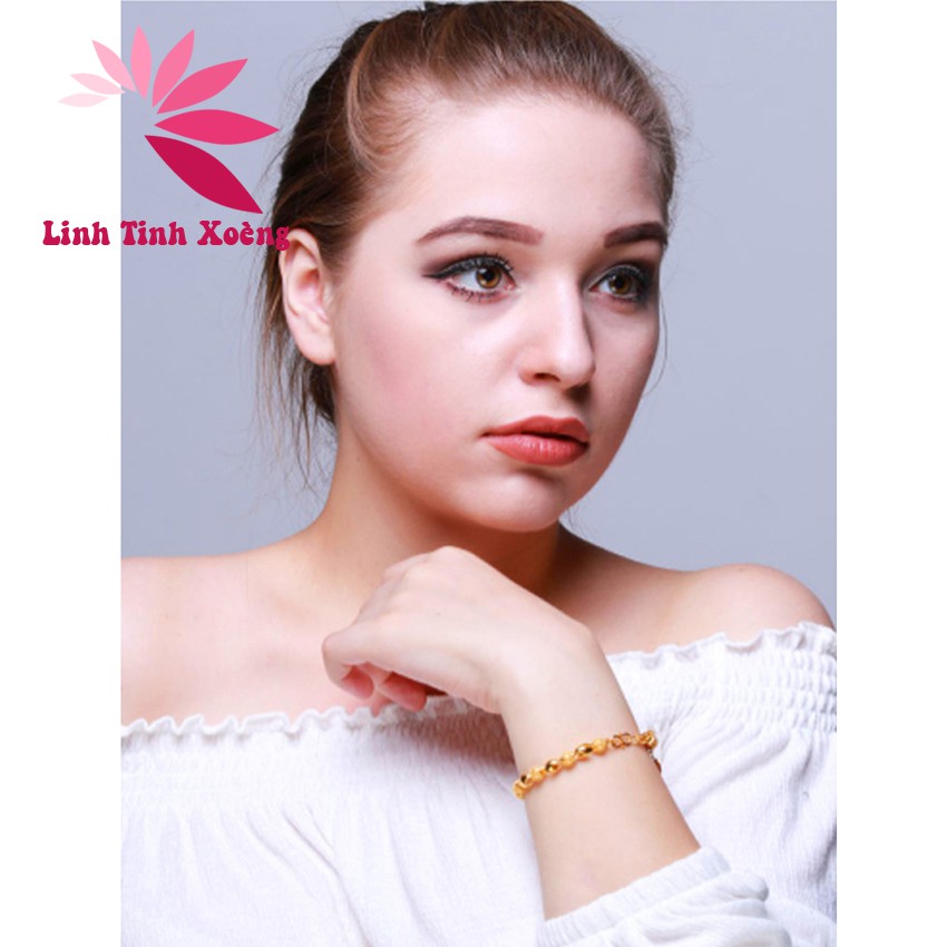 Lắc tay nữ , lắc tay nữ mạ vàng không phai mầu không bị đen charm ngọc vàng MK249 | BigBuy360 - bigbuy360.vn