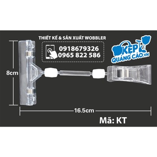 Kẹp trong,, kẹp mica 2 hạt - loại dài