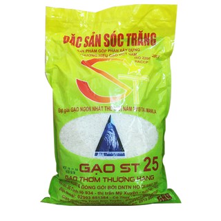 Gạo ST25 túi 5kg (Date mới nhất) - Chính hãng Hồ Quang Cua